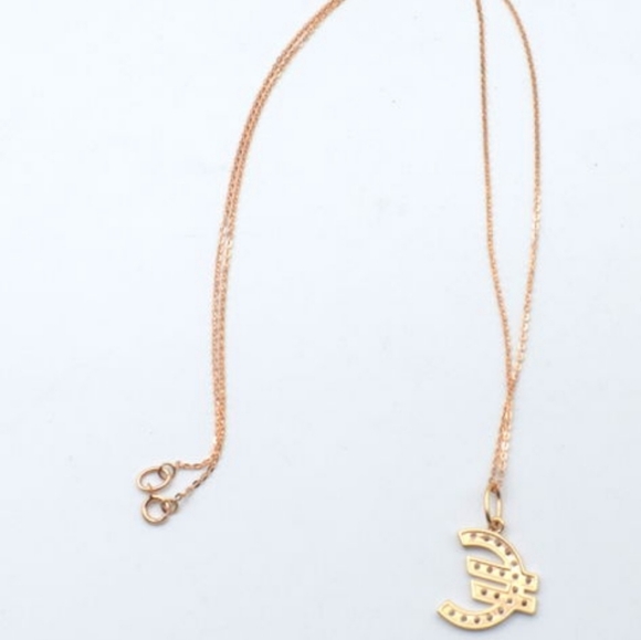 14k rose gold plated Euro pendant & chain. - Picture 8 of 8